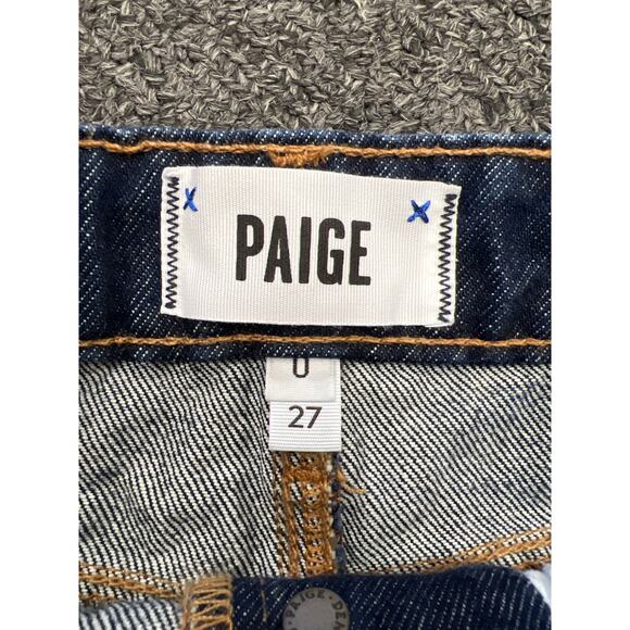 Paige Womens Blue Denim 5-Buttons Raw Hem Distressed Jeans Shorts Size 27 - Picture 2 of 7